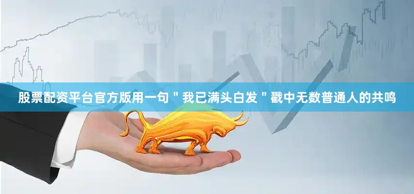 股票配资平台官方版用一句＂我已满头白发＂戳中无数普通人的共鸣
